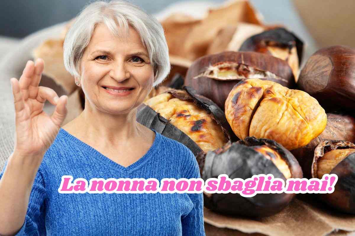 nonna e castagne