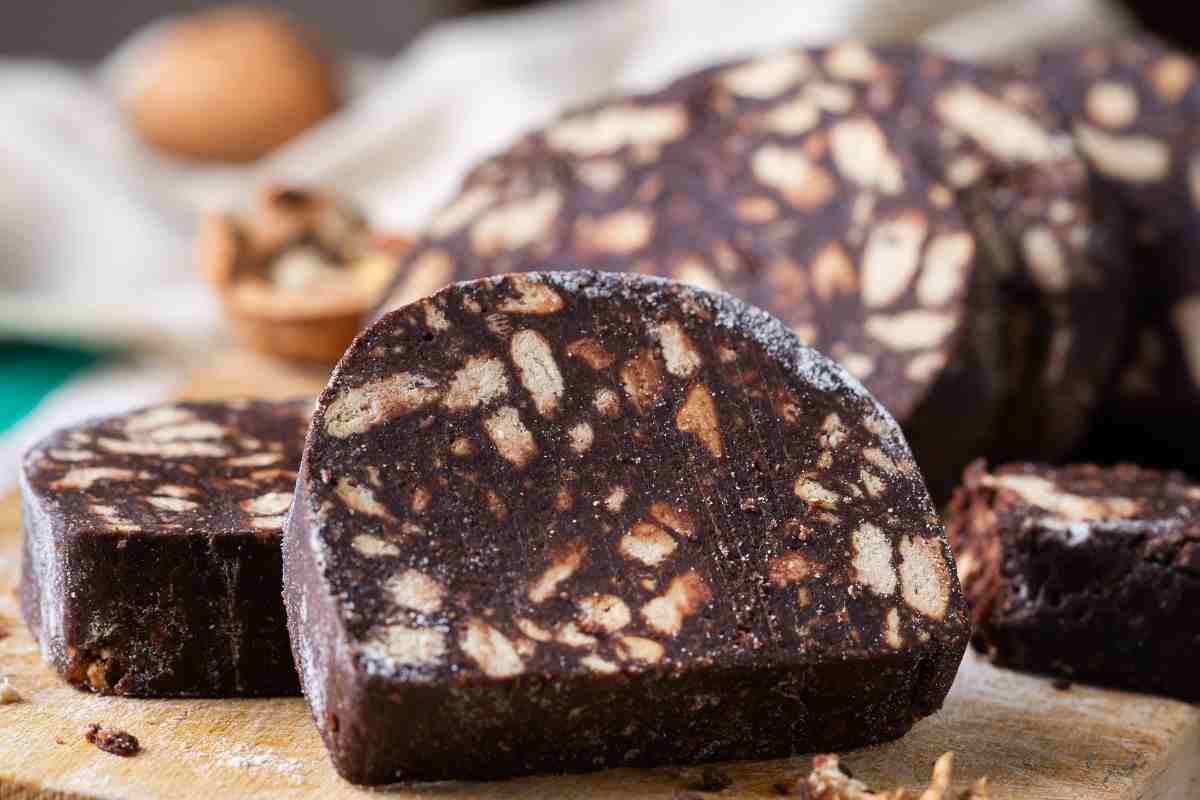 ricetta salame cioccolato senza latte burro uova